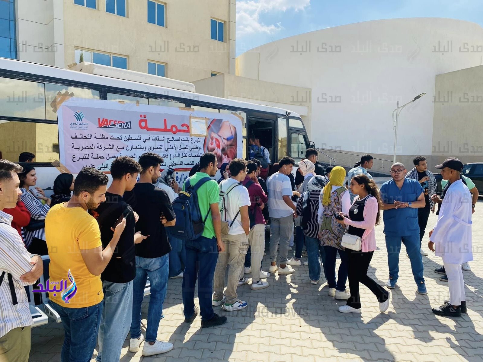 جامعة ٦ أكتوبر التكنولوجية تطلق حملة تبرع بالدم لصالح الأشقاء الفلسطينيين4