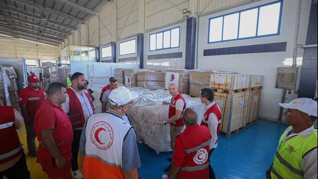 تفقد مخازن الادوية بالعريش المقدمة للشعب الفلسطيني 