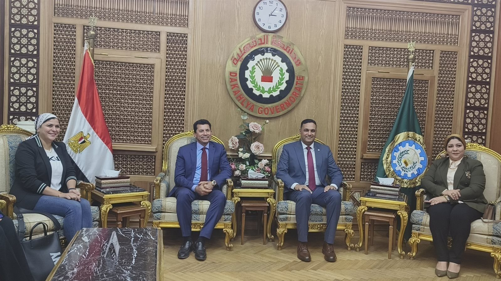 لقاء الوزير الشباب و الرياضة اليوم مع محافظ الدقهلية أيمن مخ