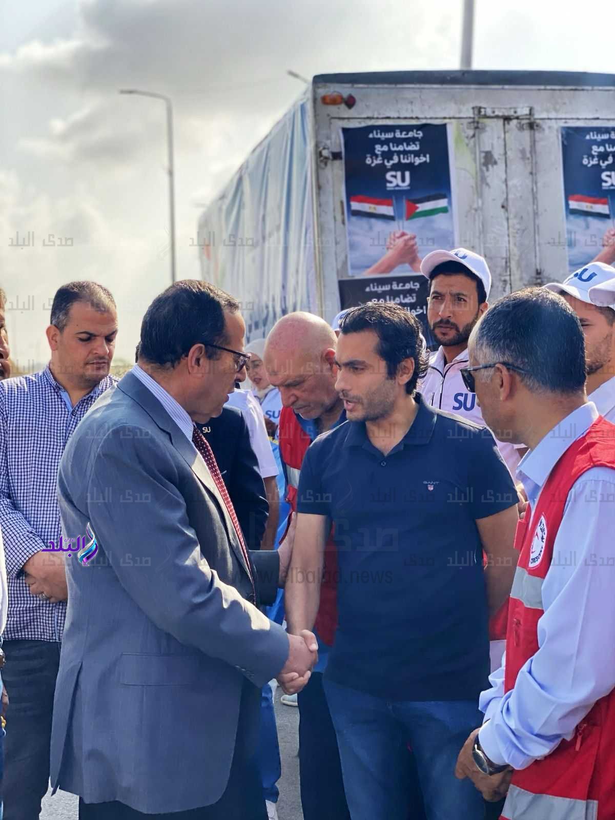 جامعة سيناء تطلق قافلة طبية لغزة تحمل 11 طنا من المساعدات الإنسانية3