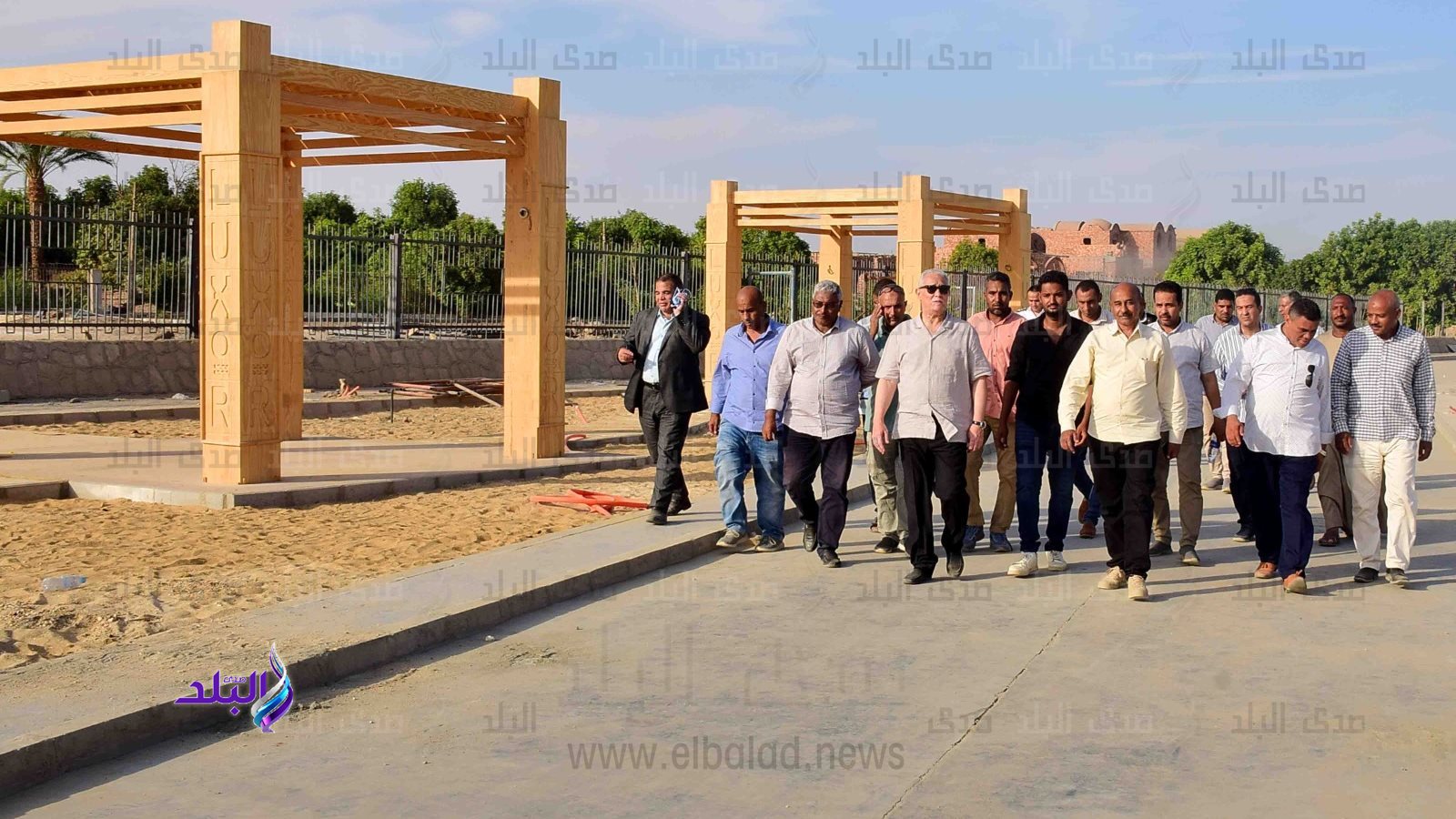 أعمال مشروع إنشاء كورنيش البر الغربى بمركز ومدينة القرنة