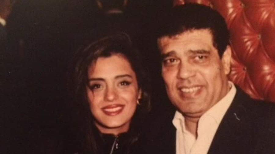رشا سامي العدل مع والدها الراحل 