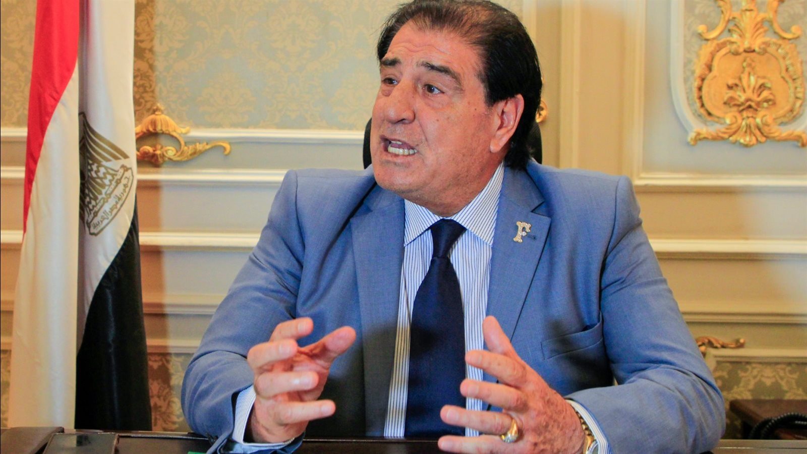 النائب أحمد فؤاد أباظة رئيس لجنة الشؤون العربية بمجلس النواب