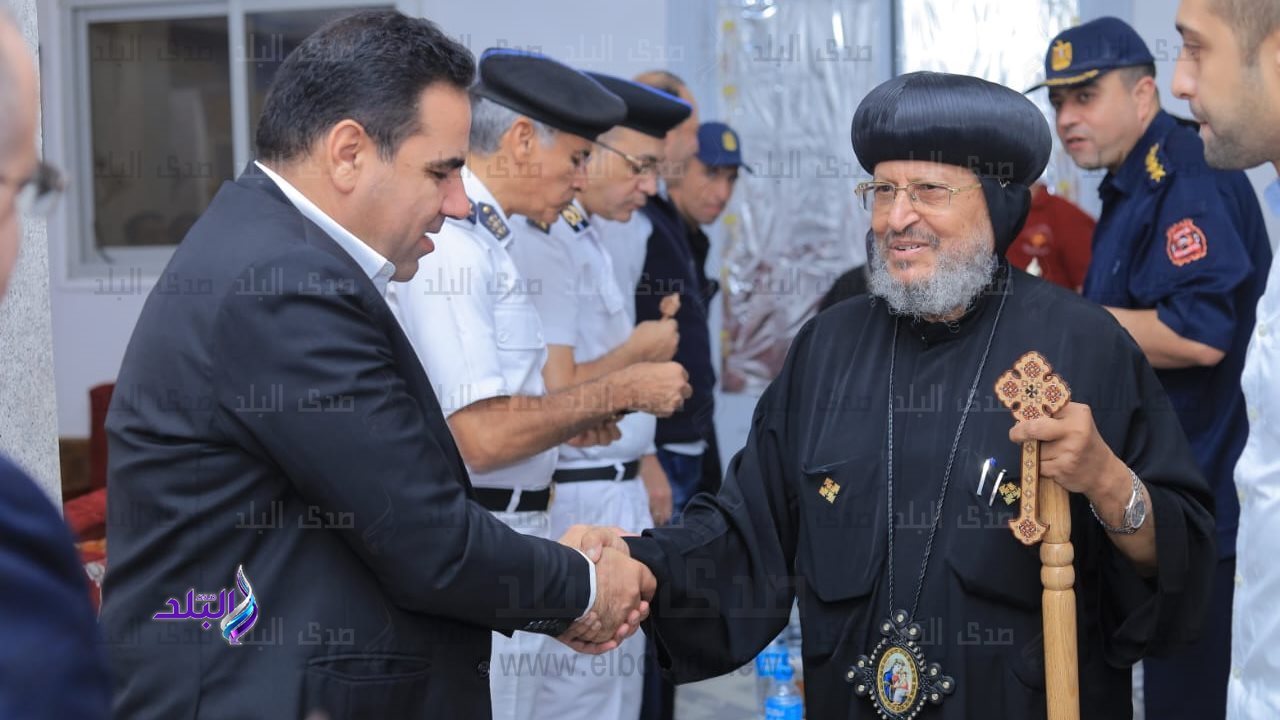 مدير الأمن يتفد  دير مارجرجس بالرزيقات قبل بدء أحتفالاته بمح