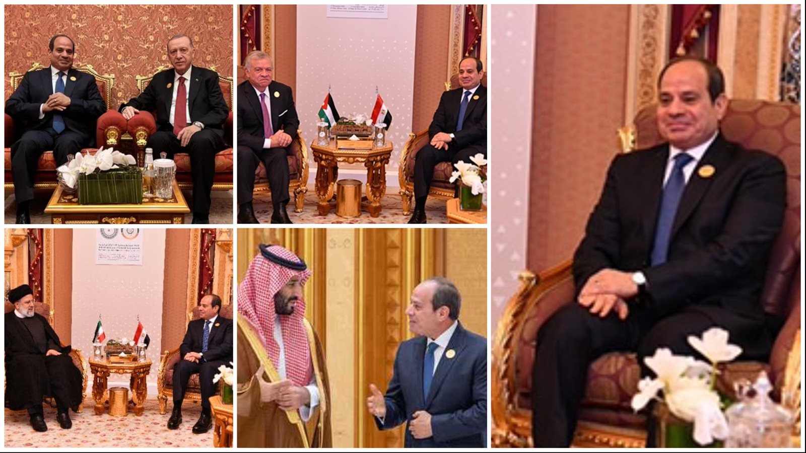 لقاءات السيسي علي هامش القمة العربية الاسلامية المشتركة 