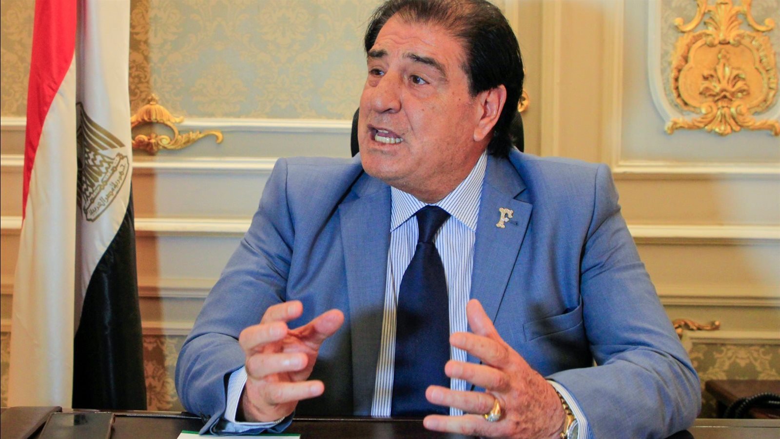 النائب أحمد فؤاد أباظة رئيس لجنة الشؤون العربية بمجلس النواب