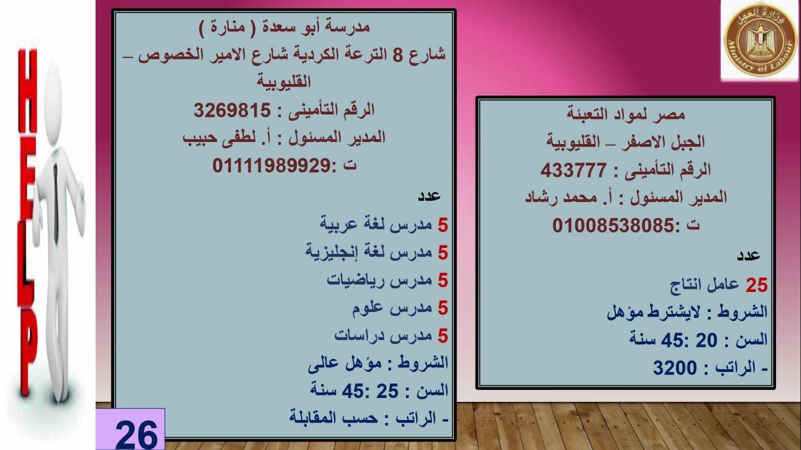 فرص العمل فرص العمل