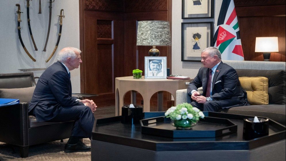 العاهل الأردني وجوزيب بوريل