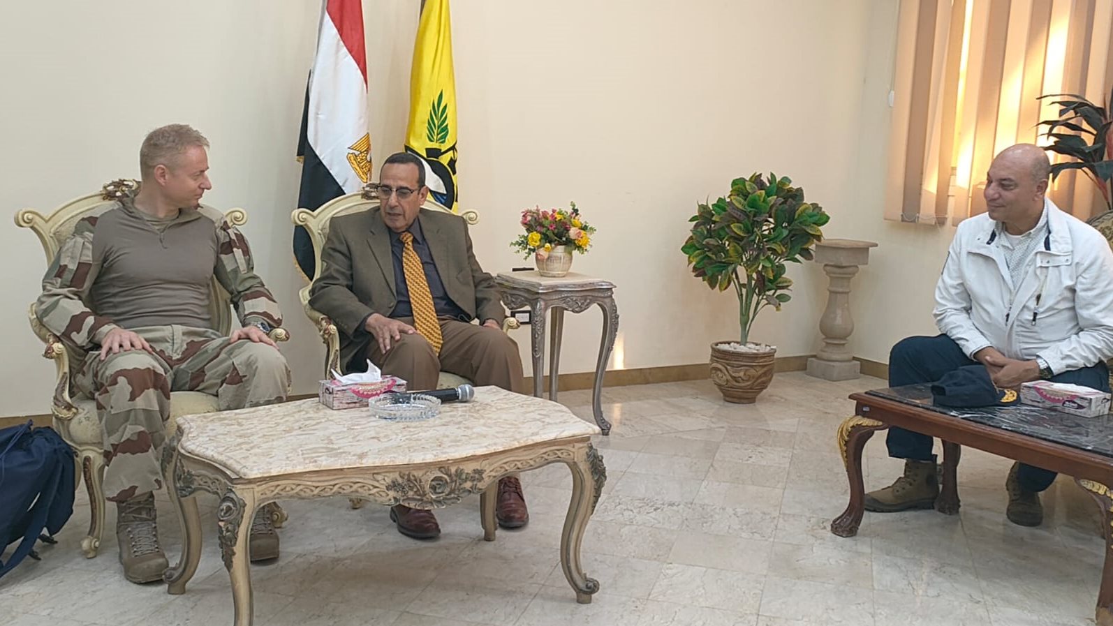 استقبال الوفد الفرنسي في شمال سيناء 