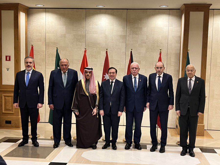 وزير خارجية اسبانيا والوزراء العرب 