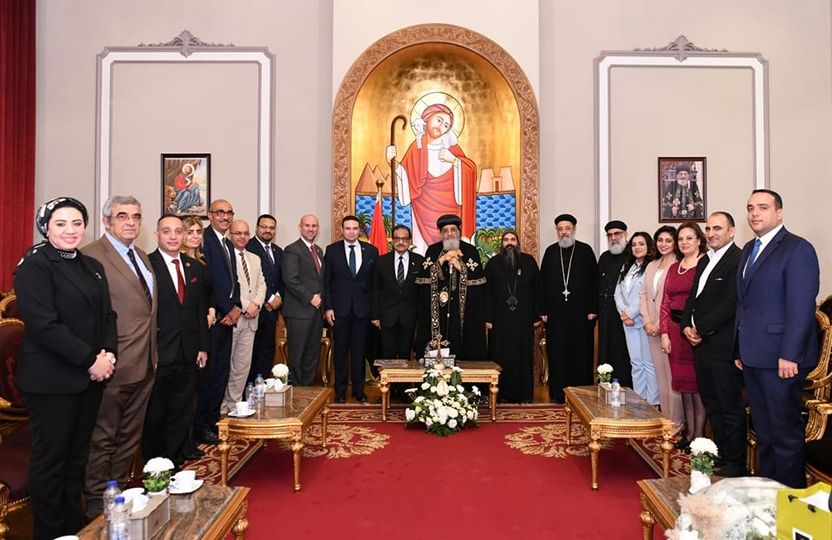 زيارة فريد زهران وحملته للبابا تواضروس