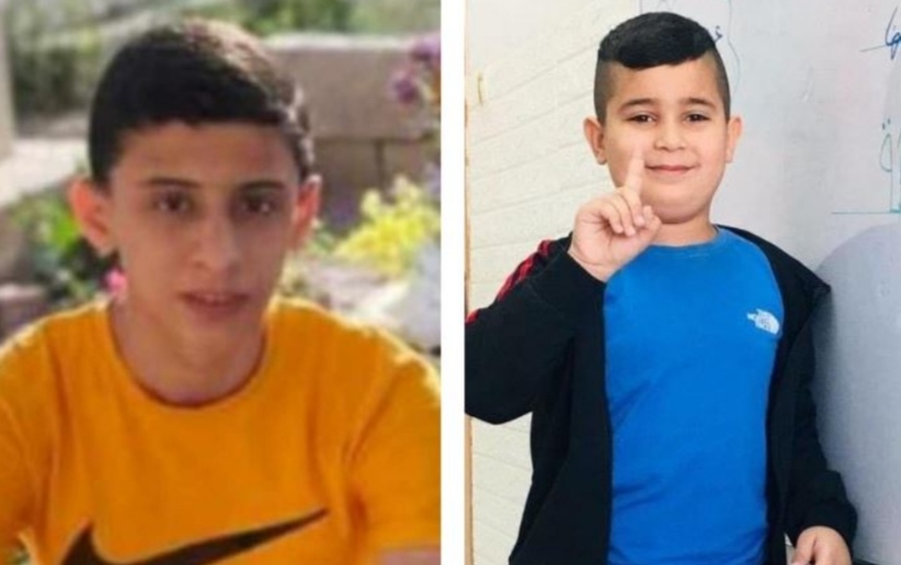  الطفلين آدم سامر الغول وباسل سليمان أبو الوفا