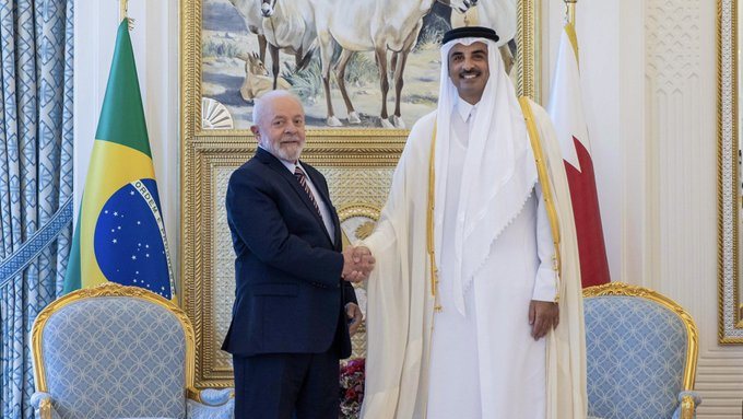 أمير قطر والرئيس البرازيلي