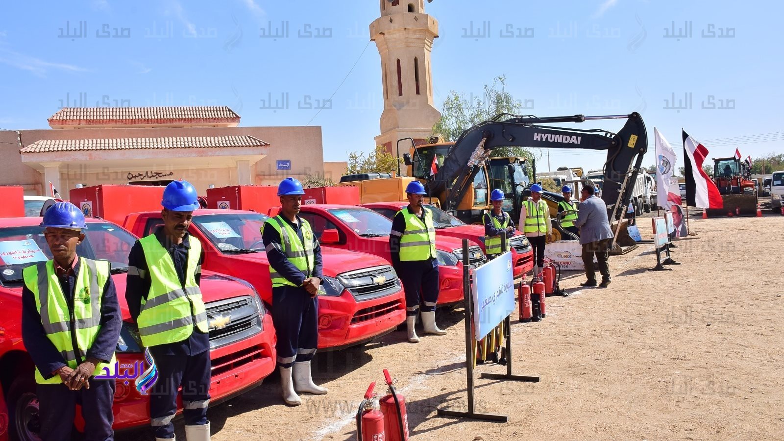 اصطفاف معدات الطوارئ بالأقصر