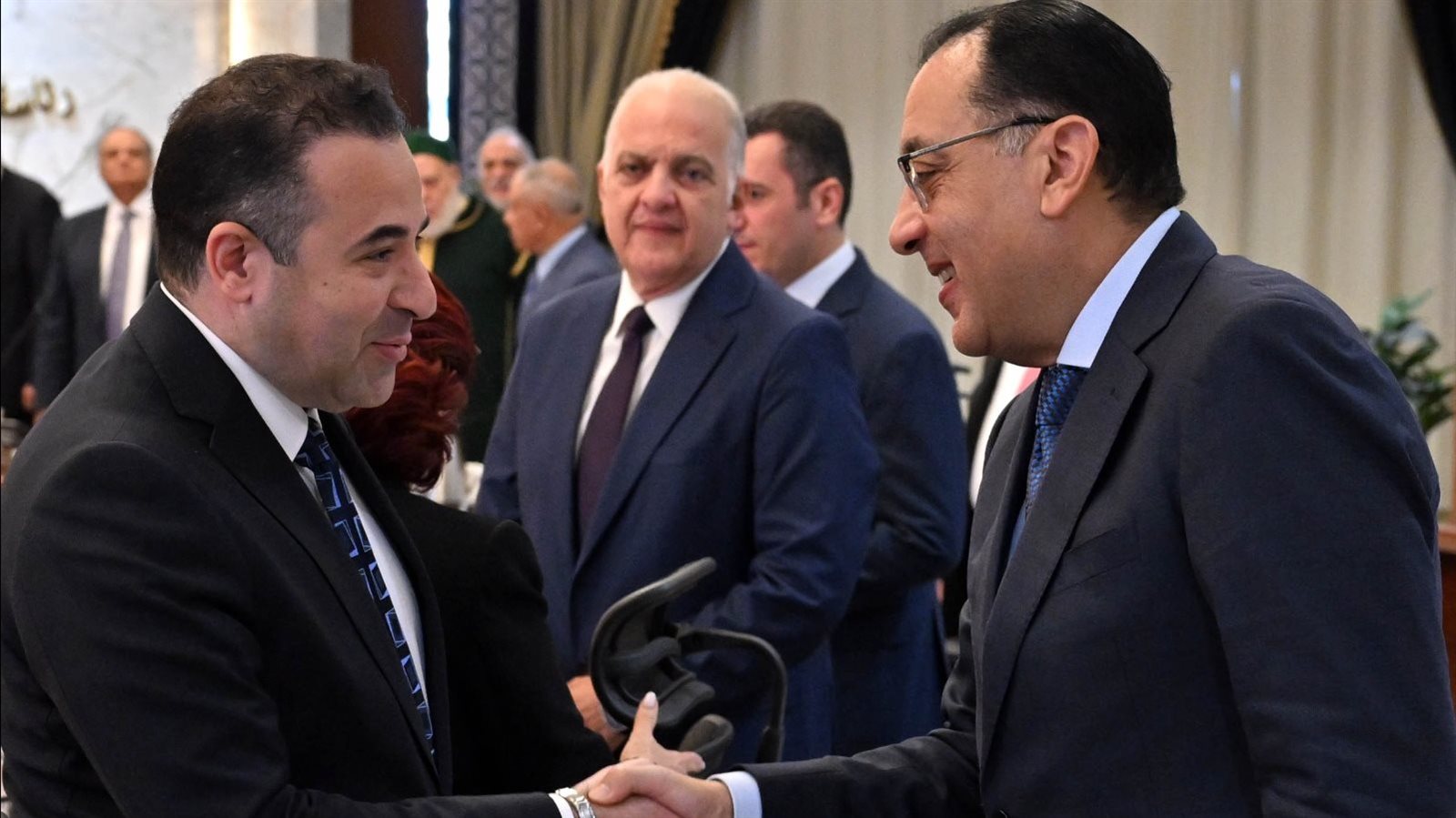 الدكتور مصطفى مدبولى رئيس الوزراء والنائب أحمد بدوى