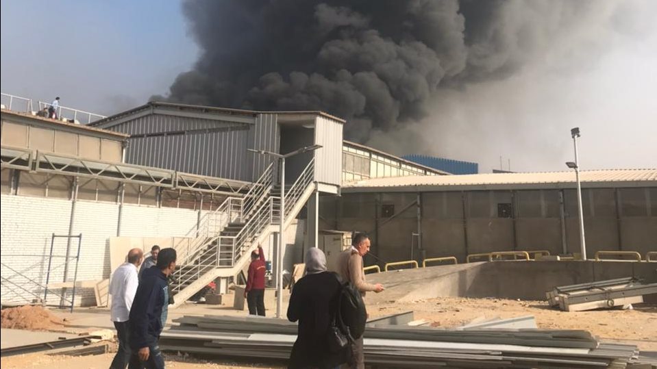 حريق في مطار القاهرة