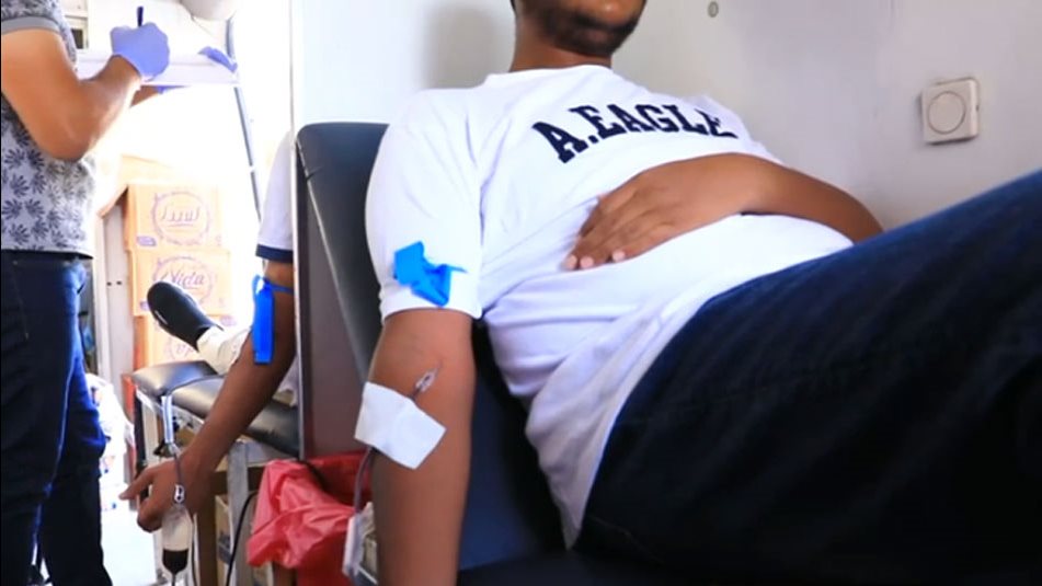 حملة للتبرع بالدم لصالح الأشقاء الفلسطينيين