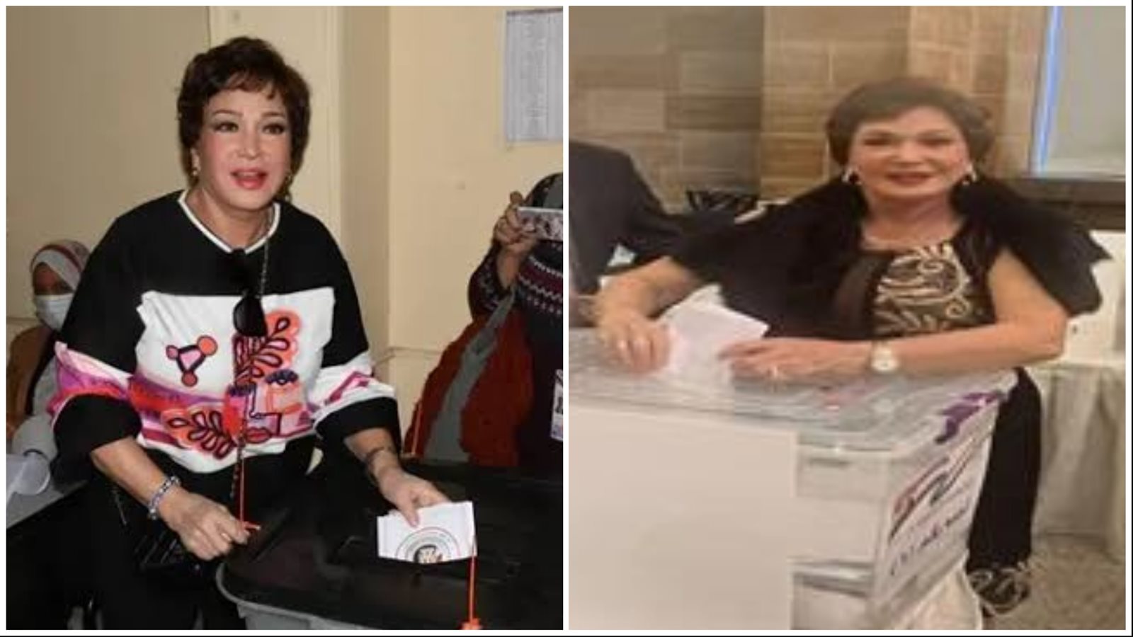 الفنانة لبلبة تصوت مرتين في الانتخابات الرئاسية 2024