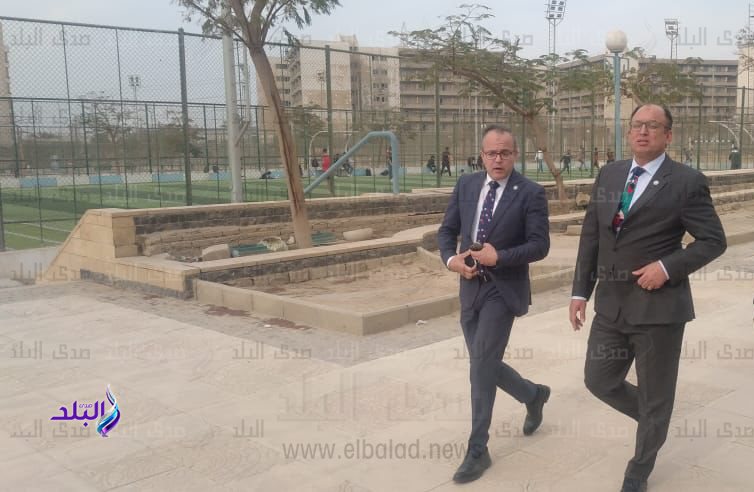 استعداد لافتتاح نادي جامعة حلوان6