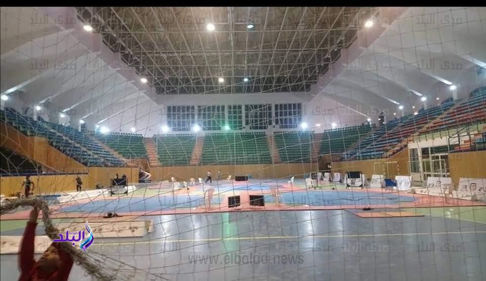 استعداد لافتتاح نادي جامعة حلوان5