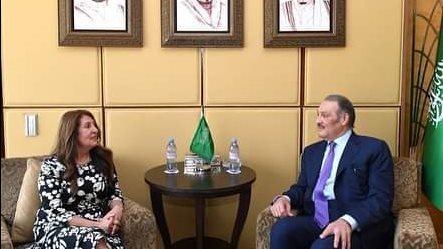 السفير السعودي ونظيرته الأمريكية  السفير السعودي ونظيرته الأمريكية