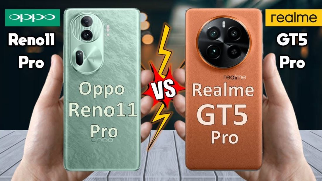 مقارنة بين أوبو Reno 11 Pro وريلمي Realme GT 5 Pro