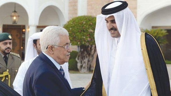 الرئيس الفلسطيني وأمير قطر