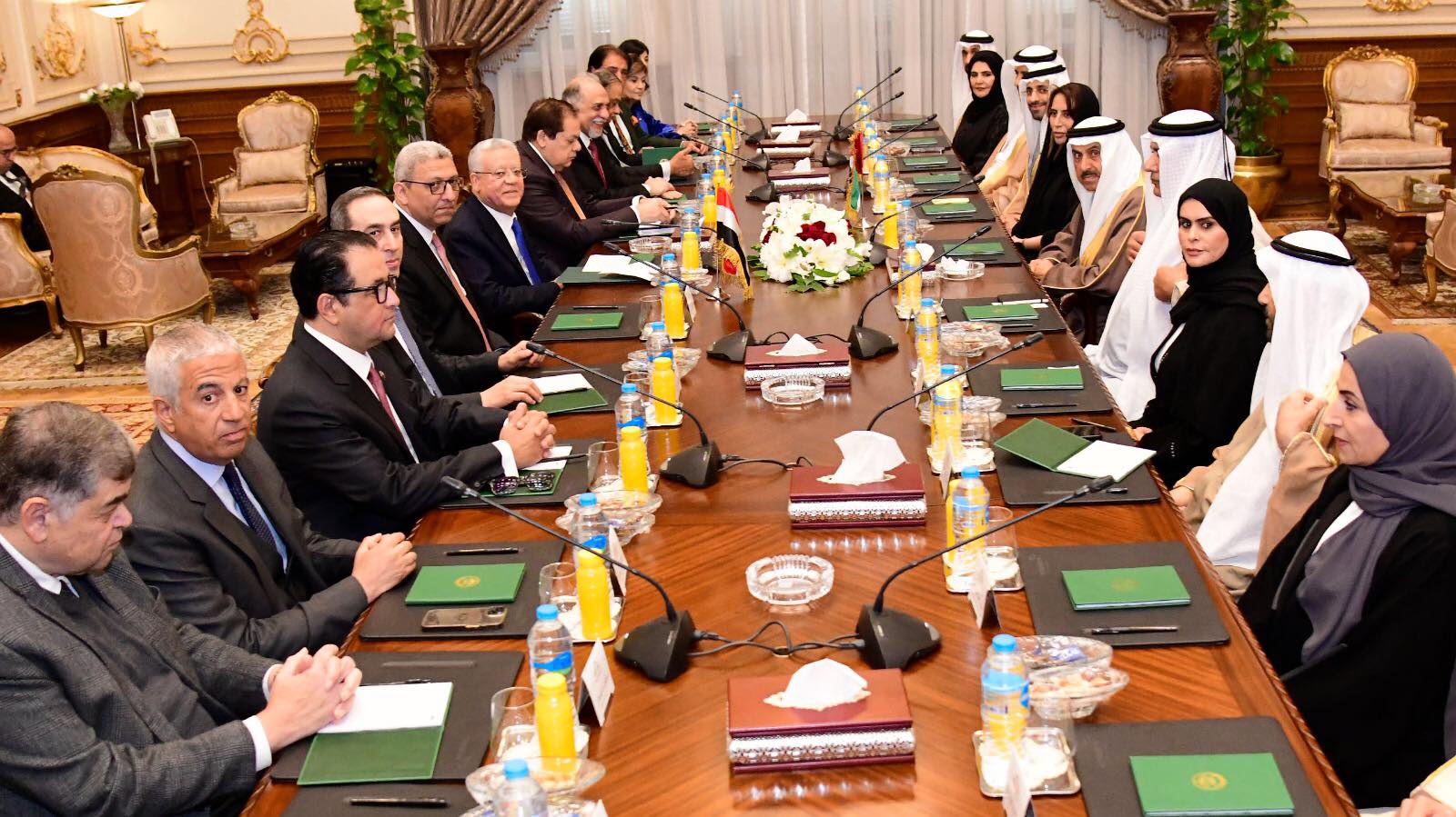 حنفي جبالي يستقبل رئيس المجلس الوطني الاتحادي الإماراتي 