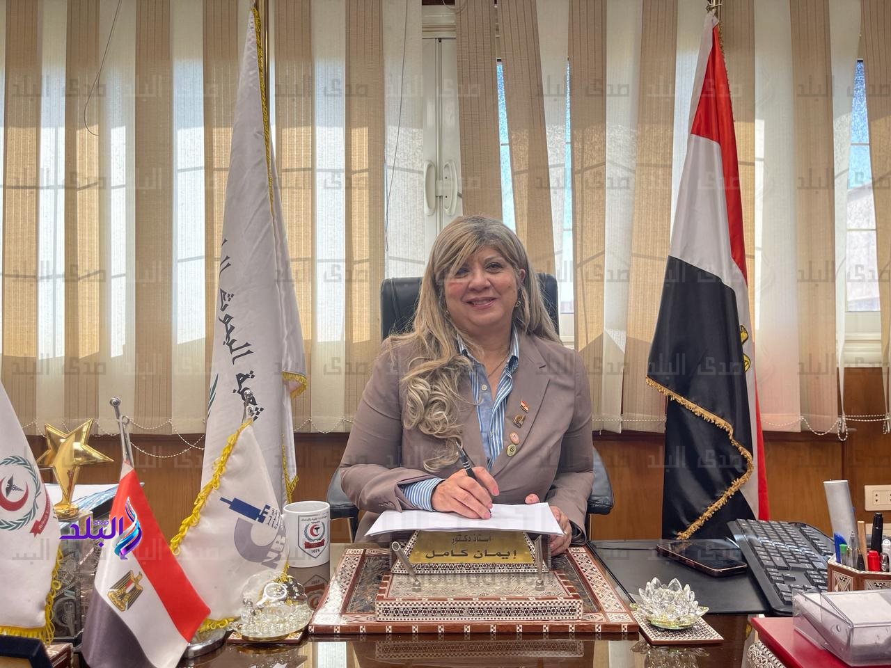 الزميل محمد سيد مع عميد معهد البحوث الطبية والدراسات الاكلينيكية بالمركز القومي للبحوث