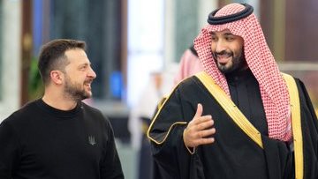 الأمير محمد بن سلمان والرئيس الأوكراني