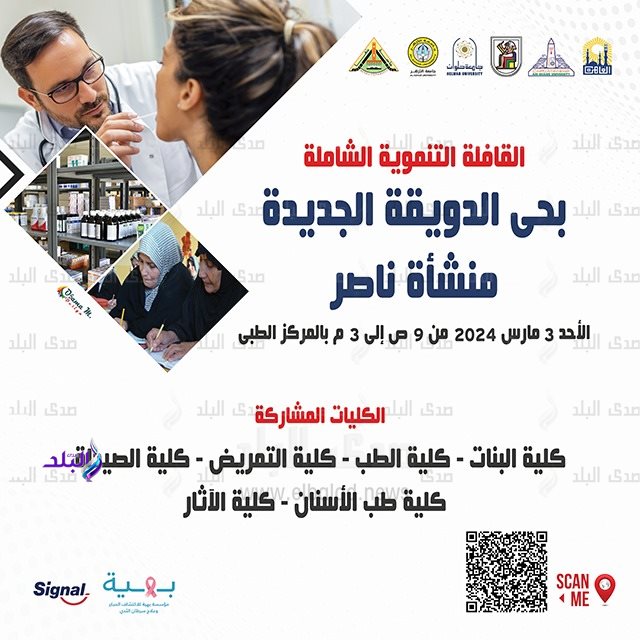 أول قافلة تنموية شاملة لتحالف جامعات إقليم القاهرة الكبرى لحى الدويقة الجديدة1
