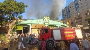 حريق بمول تجارى بأسوان