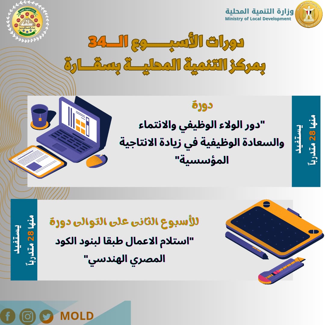 الدورات التدريبية بمركز سقارة