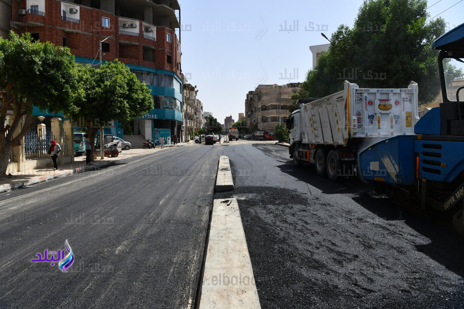 رصف طريق حى المصالح (4)