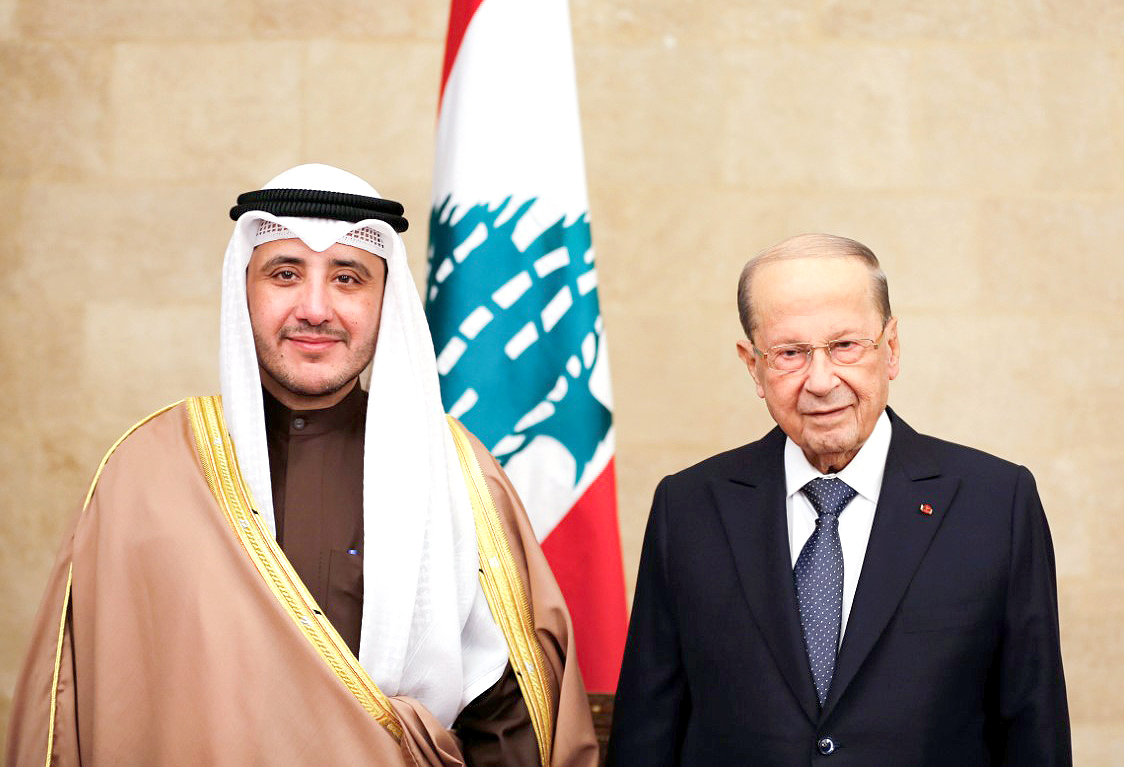 وزير الخارجية الكويتي ونظيره اللبناني