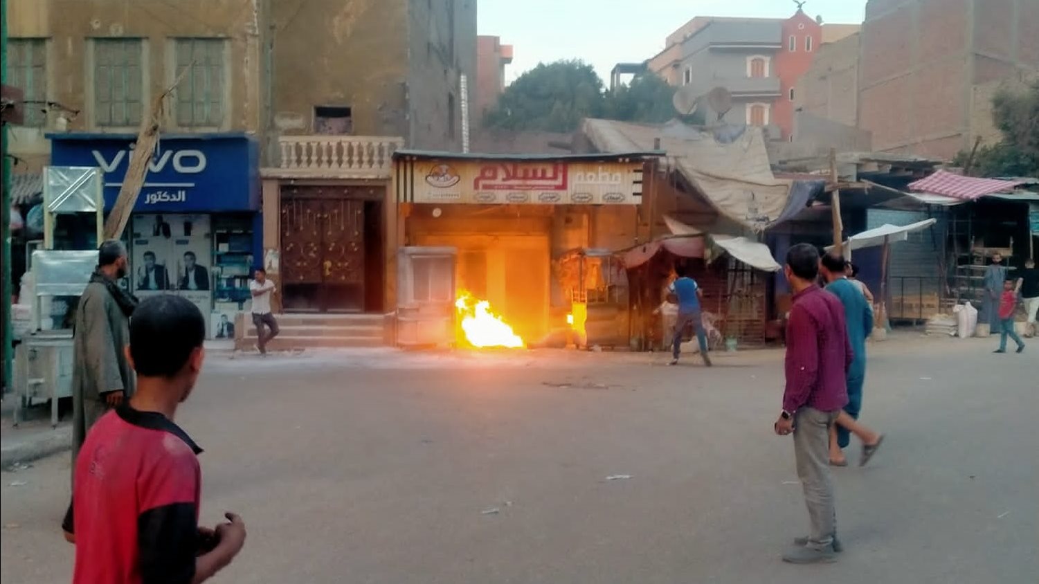 اندلاع حريق في مطعم بمركز البداري في أسيوط 