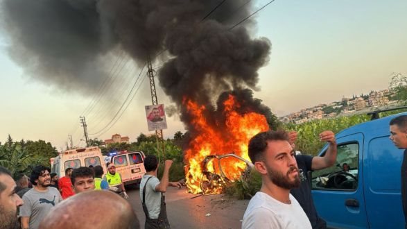 استهداف سيارة جنوب لبنان 