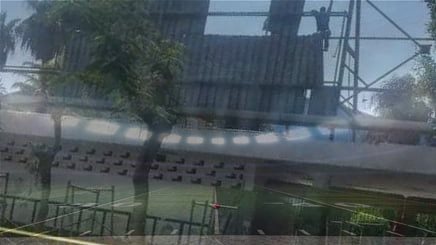 إزالة لوحة الشهداء من أمام بوابة الأهلي