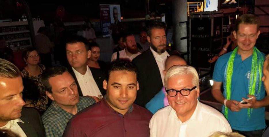 مؤسس امانه المهاجرين  مع الرئيس الألماني