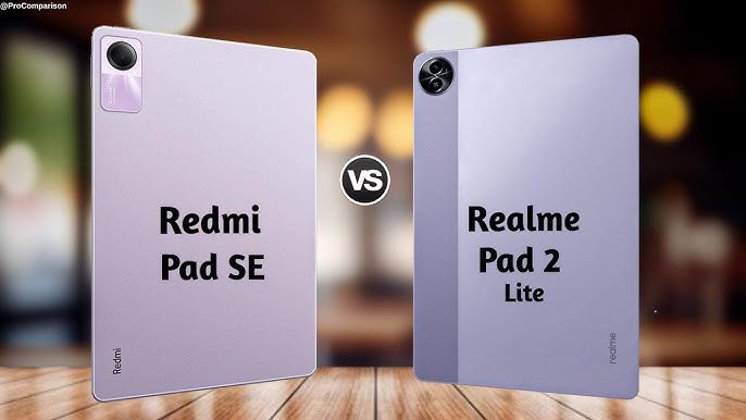 مقارنة بين تابلت ريلمي Realme Pad 2 Lite وشاومي Redmi Pad SE