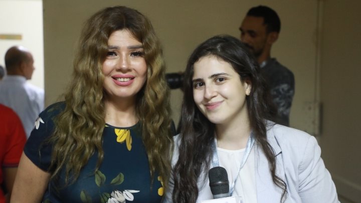 الفنانة رانيا فريد شوقي و مرسلة صدي البلد أوركيد سامي 