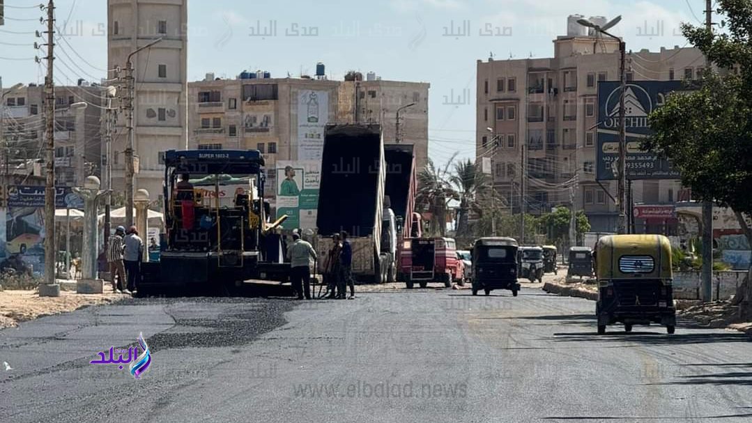 رصف شارع جمال عبد الناصر 