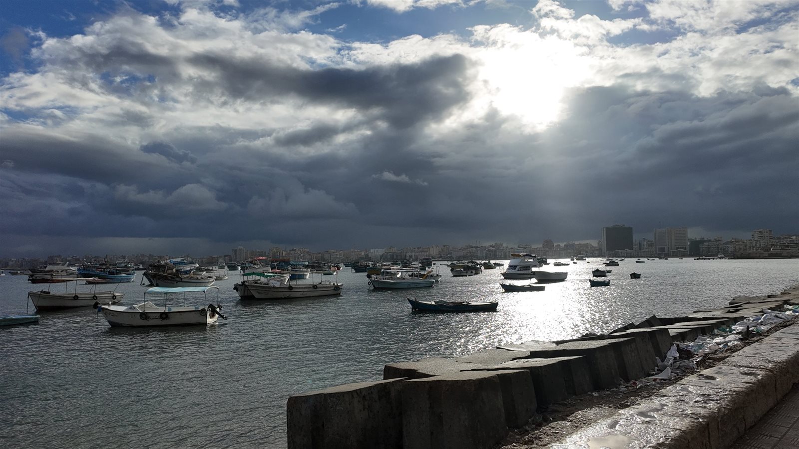 أمطار وغيوم بالإسكندرية اليوم الاثنين 