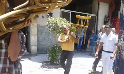  حملة لإزالة المقاهي العاملة بنهار رمضان بشبرا‎