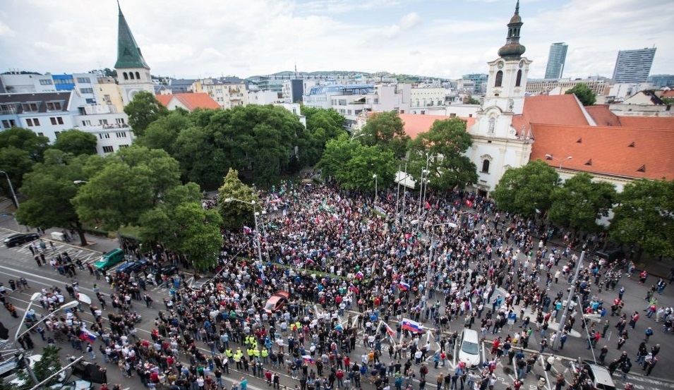 مظاهرة بسلوفاكيا 