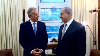 بلير خلال لقاء نتنياهو بلير خلال لقاء نتنياهو