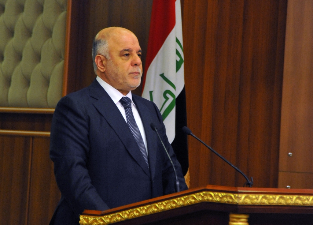  القائد العام للقوات المسلحة رئيس الوزراء العراقي حيدر العبا