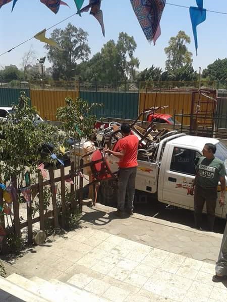 رفع اشغالات الباعة الجائلين والكافيهات بجسر السويس‎