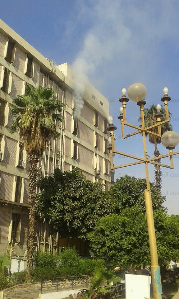 حريق مستشفي الحسين