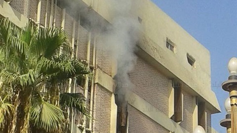 حريق في مستشفى الحسين الجامعي